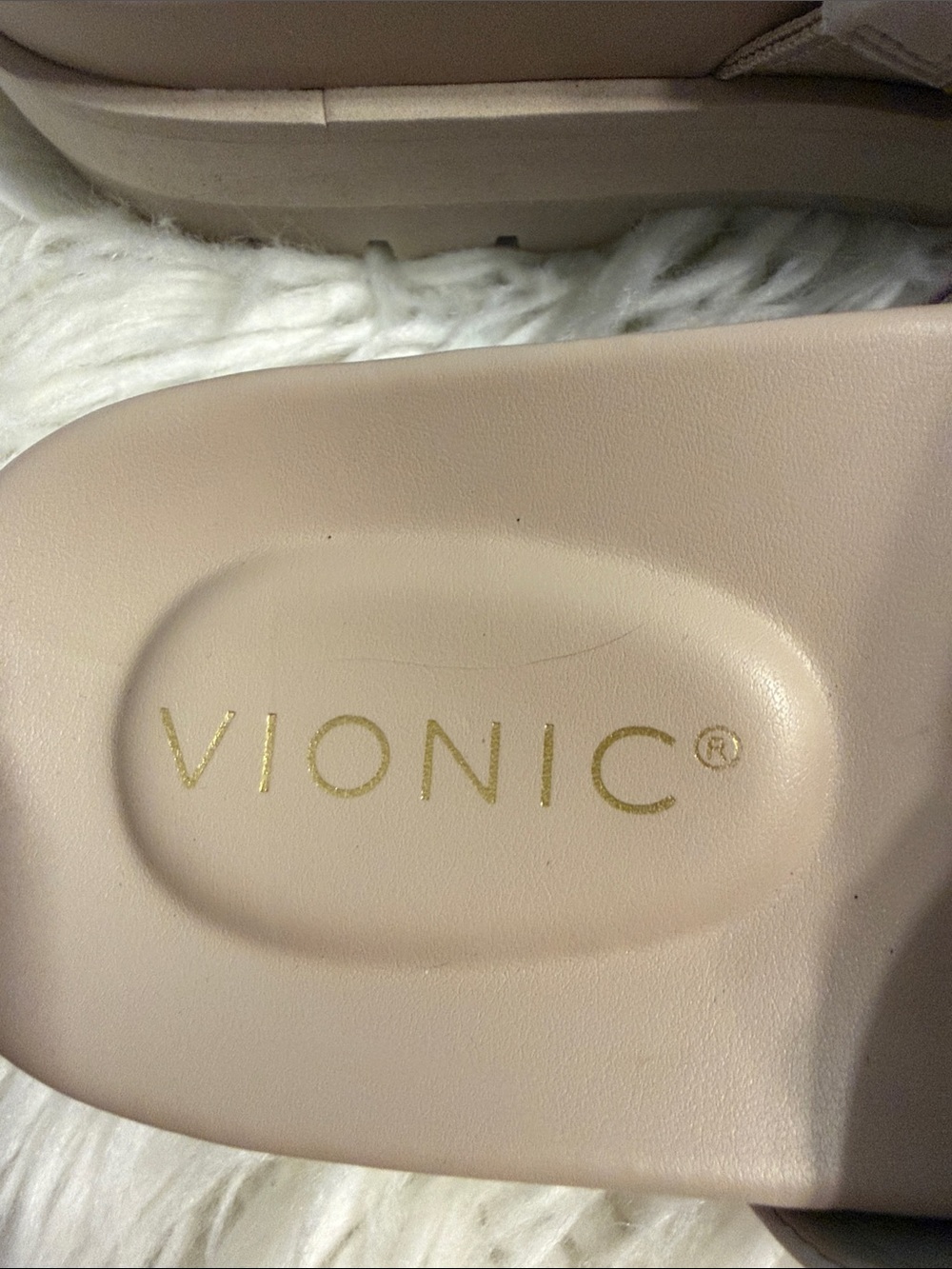 Vionic Taupe Double-Buckle Platform Slide Sandals size 7 BNWOT - Picture 2 of 12
